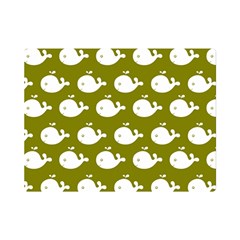 Cute Whale Illustration Pattern Premium Plush Fleece Blanket (mini) by GardenOfOphir