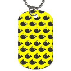 Cute Whale Illustration Pattern Dog Tag (one Side)