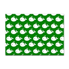 Cute Whale Illustration Pattern Sticker A4 (10 Pack) by GardenOfOphir