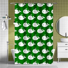 Cute Whale Illustration Pattern Shower Curtain 48  X 72  (small)  by GardenOfOphir