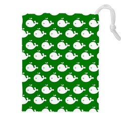 Cute Whale Illustration Pattern Drawstring Pouch (5xl) by GardenOfOphir