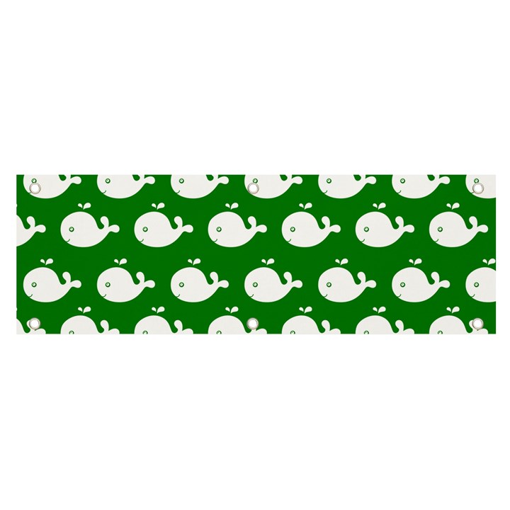 Cute Whale Illustration Pattern Banner and Sign 6  x 2 