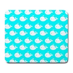 Cute Whale Illustration Pattern Large Mousepad by GardenOfOphir