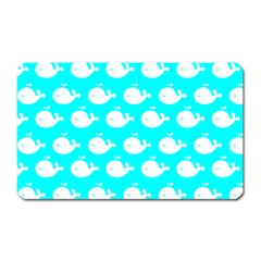 Cute Whale Illustration Pattern Magnet (rectangular) by GardenOfOphir