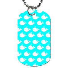 Cute Whale Illustration Pattern Dog Tag (two Sides) by GardenOfOphir