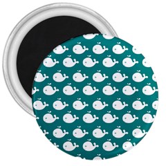 Cute Whale Illustration Pattern 3  Magnets by GardenOfOphir