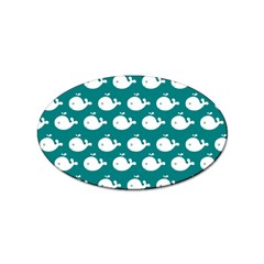 Cute Whale Illustration Pattern Sticker Oval (100 Pack) by GardenOfOphir