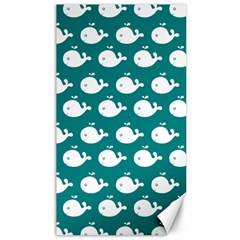 Cute Whale Illustration Pattern Canvas 40  X 72  by GardenOfOphir