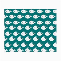 Cute Whale Illustration Pattern Small Glasses Cloth (2 Sides) by GardenOfOphir