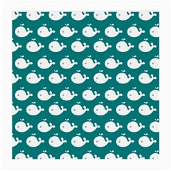 Cute Whale Illustration Pattern Medium Glasses Cloth (2 Sides) by GardenOfOphir