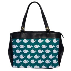 Cute Whale Illustration Pattern Oversize Office Handbag by GardenOfOphir