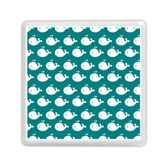 Cute Whale Illustration Pattern Memory Card Reader (square) by GardenOfOphir