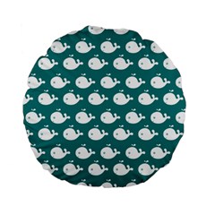 Cute Whale Illustration Pattern Standard 15  Premium Flano Round Cushions by GardenOfOphir