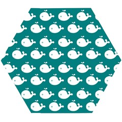 Cute Whale Illustration Pattern Wooden Puzzle Hexagon by GardenOfOphir