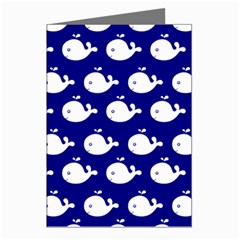 Cute Whale Illustration Pattern Greeting Cards (pkg Of 8) by GardenOfOphir