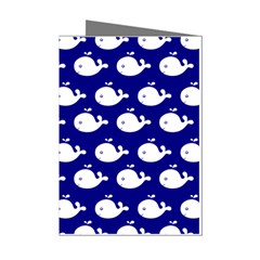 Cute Whale Illustration Pattern Mini Greeting Cards (pkg Of 8) by GardenOfOphir