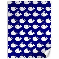 Cute Whale Illustration Pattern Canvas 18  X 24  by GardenOfOphir