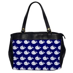 Cute Whale Illustration Pattern Oversize Office Handbag by GardenOfOphir