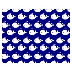 Cute Whale Illustration Pattern Two Sides Premium Plush Fleece Blanket (medium) by GardenOfOphir