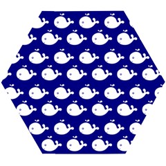 Cute Whale Illustration Pattern Wooden Puzzle Hexagon by GardenOfOphir