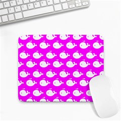 Cute Whale Illustration Pattern Small Mousepad by GardenOfOphir