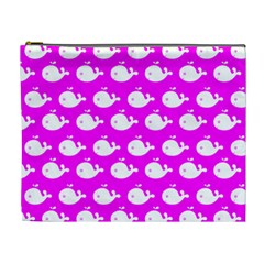 Cute Whale Illustration Pattern Cosmetic Bag (xl) by GardenOfOphir