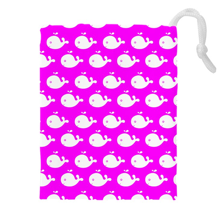 Cute Whale Illustration Pattern Drawstring Pouch (5XL)