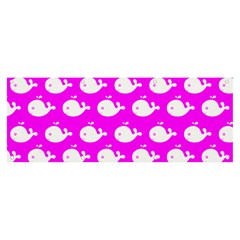 Cute Whale Illustration Pattern Banner And Sign 8  X 3  by GardenOfOphir