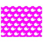 Cute Whale Illustration Pattern Premium Plush Fleece Blanket (Extra Small) 40 x30  Blanket Front