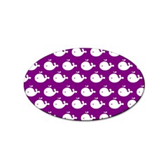 Cute Whale Illustration Pattern Sticker Oval (10 Pack) by GardenOfOphir