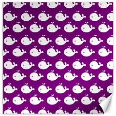 Cute Whale Illustration Pattern Canvas 16  X 16  by GardenOfOphir