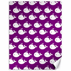 Cute Whale Illustration Pattern Canvas 18  X 24  by GardenOfOphir