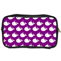 Cute Whale Illustration Pattern Toiletries Bag (two Sides) by GardenOfOphir