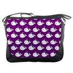 Cute Whale Illustration Pattern Messenger Bag Front