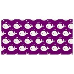 Cute Whale Illustration Pattern Banner and Sign 8  x 4  Front