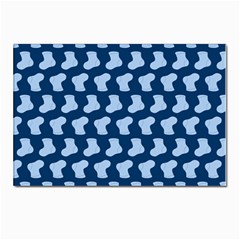 Blue Cute Baby Socks Illustration Pattern Postcard 4 x 6  (pkg Of 10) by GardenOfOphir