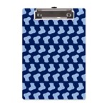 Blue Cute Baby Socks Illustration Pattern A5 Acrylic Clipboard Front