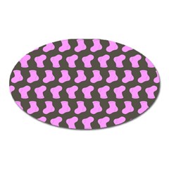 Cute Baby Socks Illustration Pattern Oval Magnet by GardenOfOphir