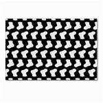 Black And White Cute Baby Socks Illustration Pattern Postcard 4 x 6  (Pkg of 10) Front