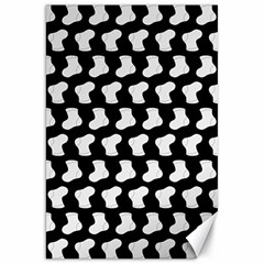 Black And White Cute Baby Socks Illustration Pattern Canvas 20  X 30  by GardenOfOphir