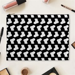 Black And White Cute Baby Socks Illustration Pattern Cosmetic Bag (xl) by GardenOfOphir