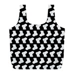 Black And White Cute Baby Socks Illustration Pattern Full Print Recycle Bag (L) Back