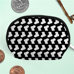 Black And White Cute Baby Socks Illustration Pattern Accessory Pouch (medium) by GardenOfOphir