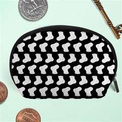 Black And White Cute Baby Socks Illustration Pattern Accessory Pouch (large) by GardenOfOphir