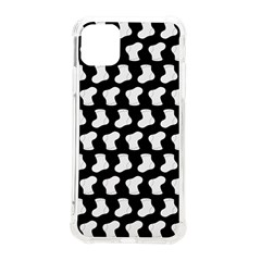 Black And White Cute Baby Socks Illustration Pattern Iphone 11 Pro Max 6 5 Inch Tpu Uv Print Case by GardenOfOphir