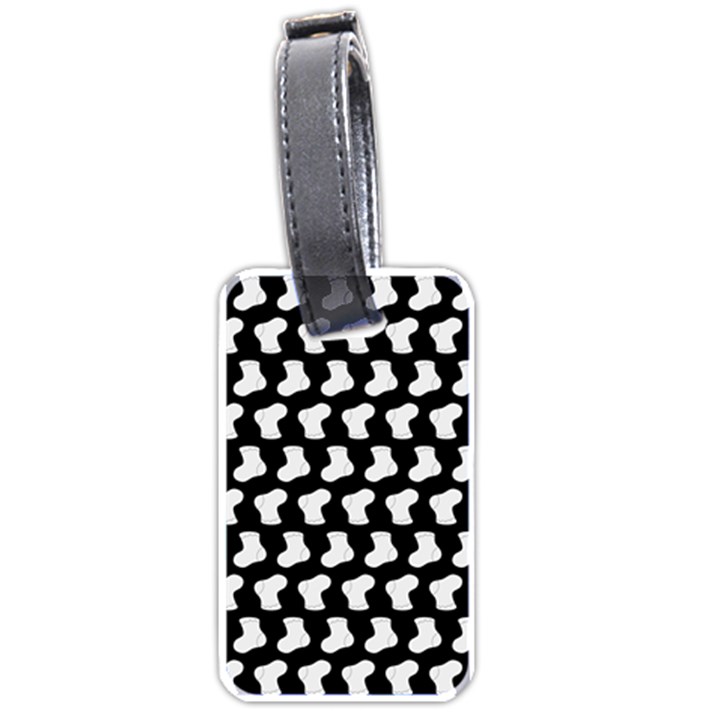 Black And White Cute Baby Socks Illustration Pattern Luggage Tag (one side)