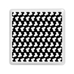 Black And White Cute Baby Socks Illustration Pattern Memory Card Reader (square) by GardenOfOphir