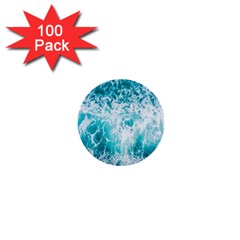 Tropical Blue Ocean Wave 1  Mini Buttons (100 Pack) 