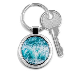 Tropical Blue Ocean Wave Key Chain (round) by Jack14