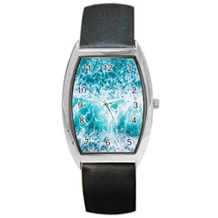 Tropical Blue Ocean Wave Barrel Style Metal Watch by Jack14